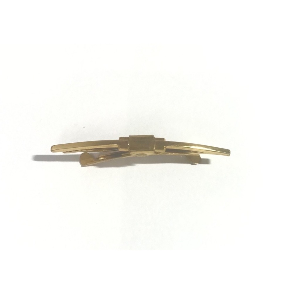 Vintage HICKOK Double Tie Bar USA Made Men's Gold Tone Market Sterling